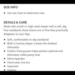 SPANX Accessories - NIB SPANX Firm Believer High Waisted Sheers S2 B SPANX Accessories - NIB SPANX Firm Believer High Waisted Sheers S2 B